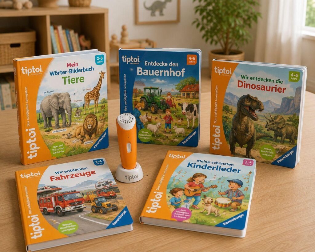 Tiptoi bücher und spiele entdecken udn dein Kinder richtig fördern