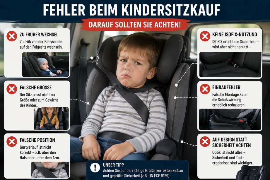 Kindersitze ab 3 Jahren die häufigsten Fehler die Eltern machen bei der Verwendung